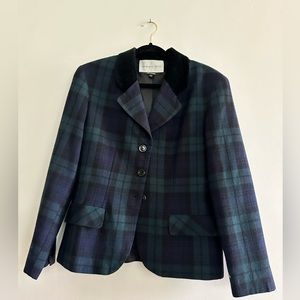 American  Vintage Summit Hill | Deadstock 100% Wool Plaid Tartan Blazer